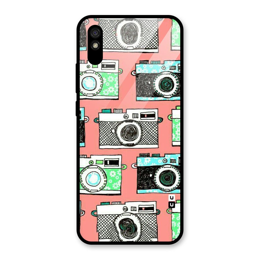 Cam Art Loving Glass Back Case for Redmi 9i