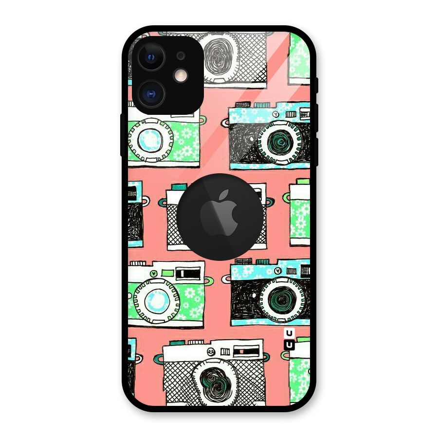 Cam Art Loving Glass Back Case for iPhone 11 Logo Cut