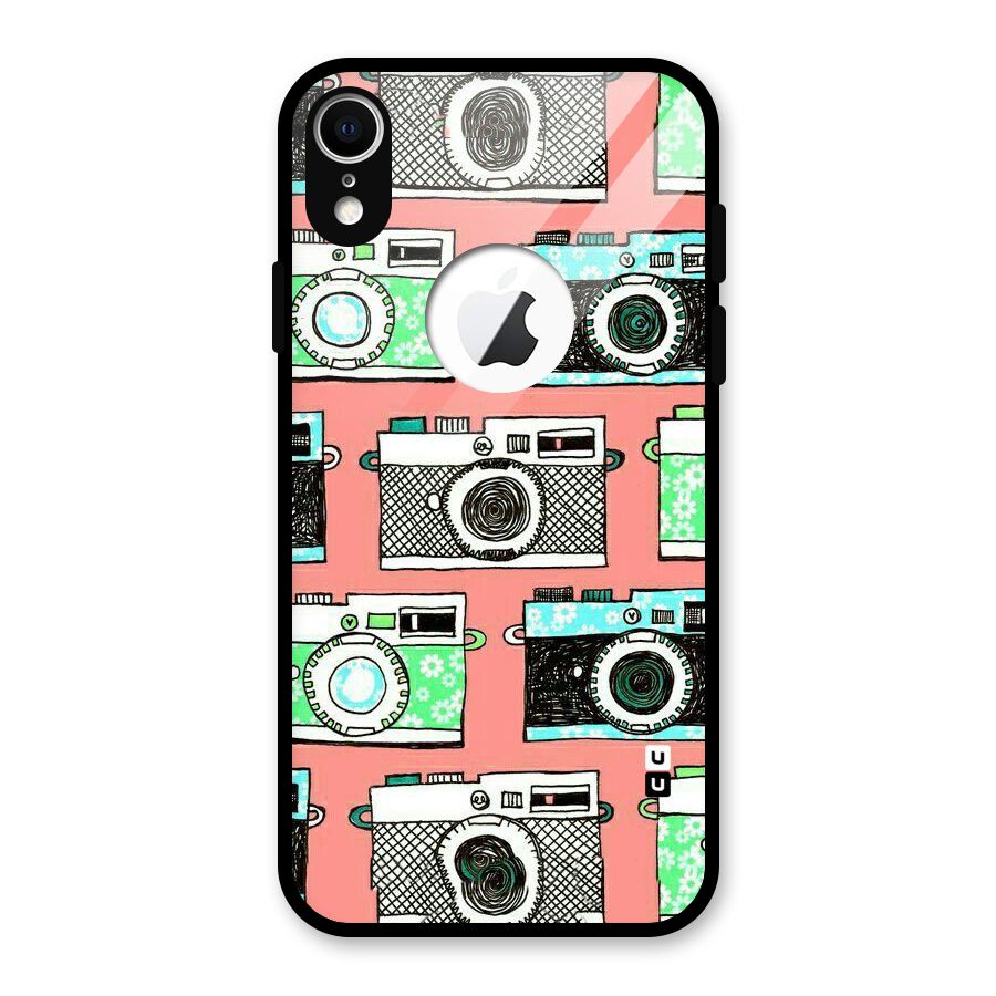 Cam Art Loving Glass Back Case for iPhone XR Logo Cut