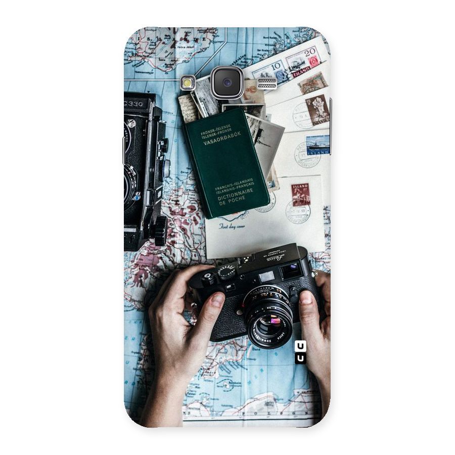 Camera and Postcards Back Case for Galaxy J7