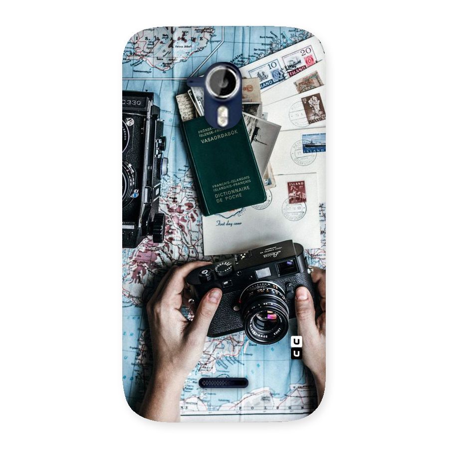 Camera and Postcards Back Case for Micromax Canvas Magnus A117