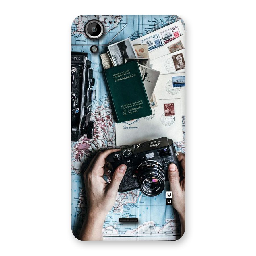 Camera and Postcards Back Case for Micromax Canvas Selfie Lens Q345