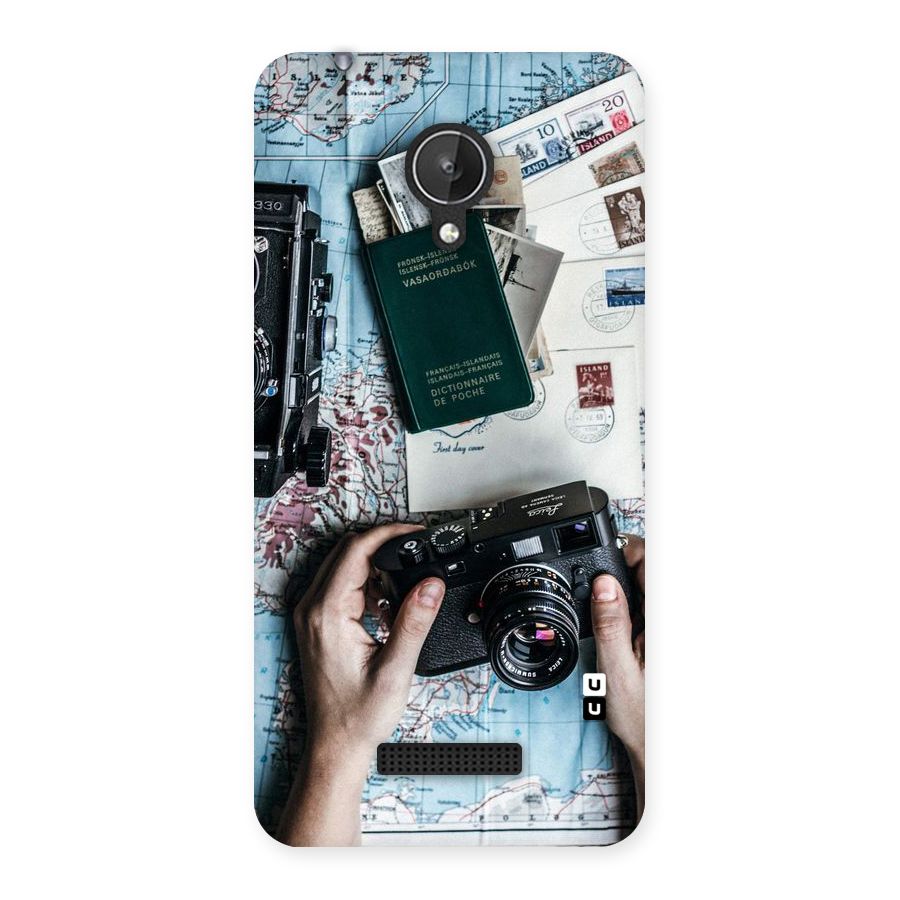 Camera and Postcards Back Case for Micromax Canvas Spark Q380