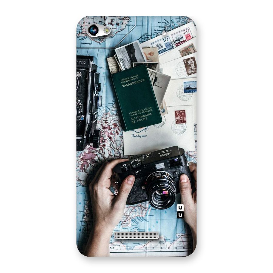 Camera and Postcards Back Case for Micromax Hue 2