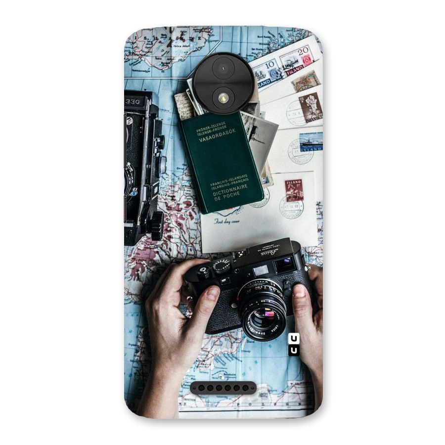 Camera and Postcards Back Case for Moto C