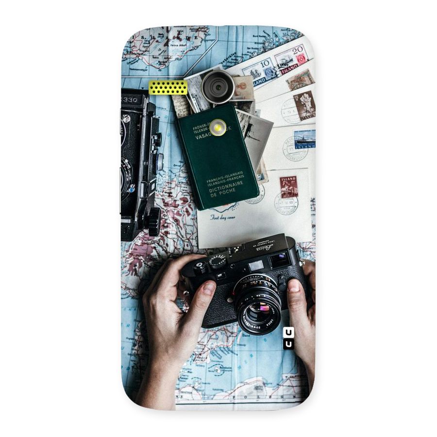 Camera and Postcards Back Case for Moto G