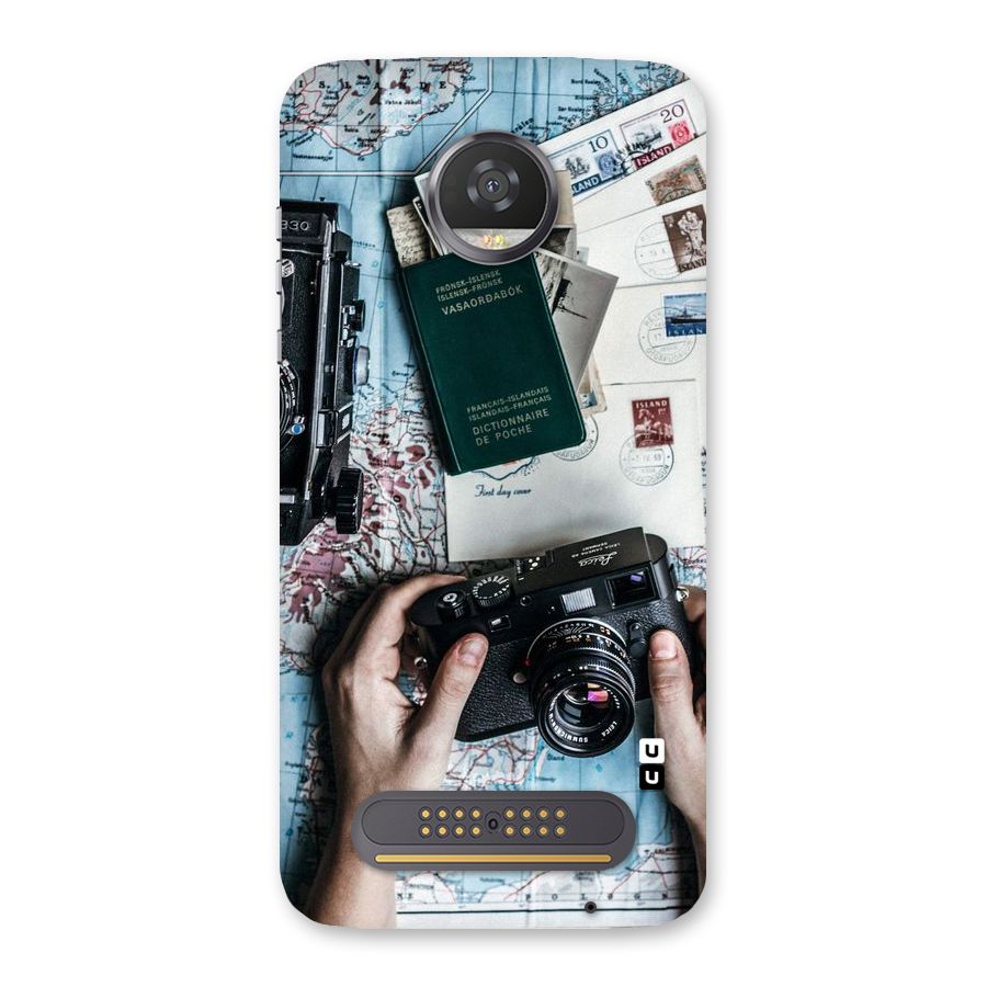 Camera and Postcards Back Case for Moto Z2 Play