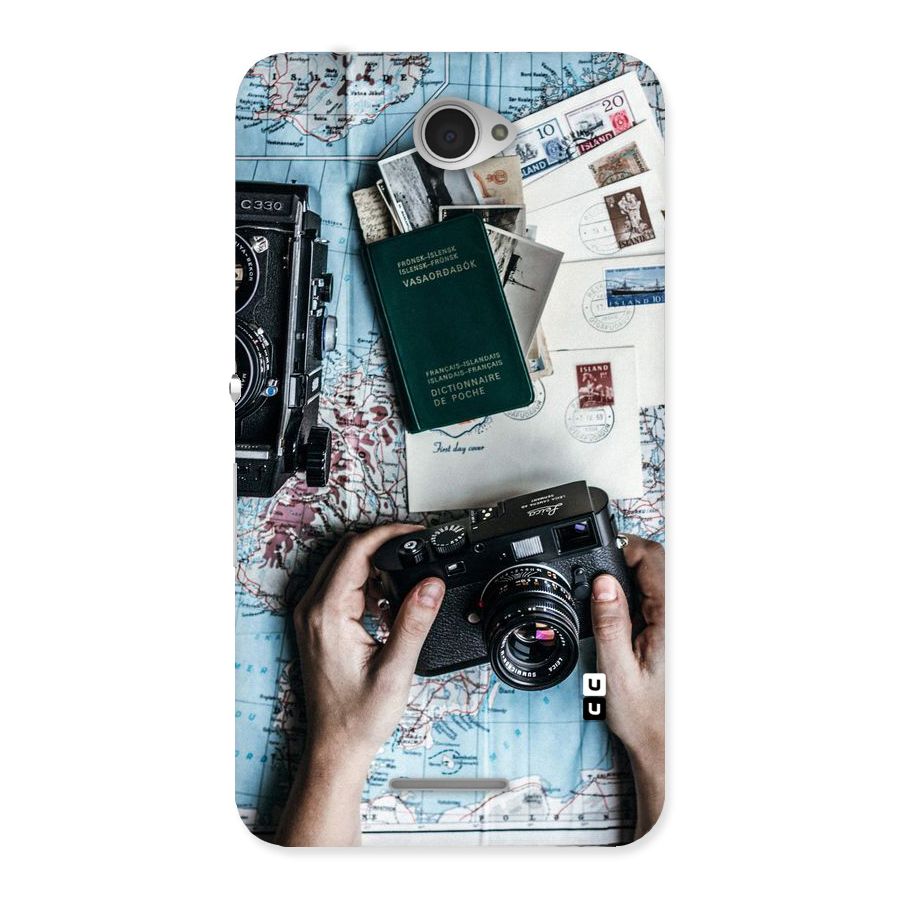 Camera and Postcards Back Case for Sony Xperia E4