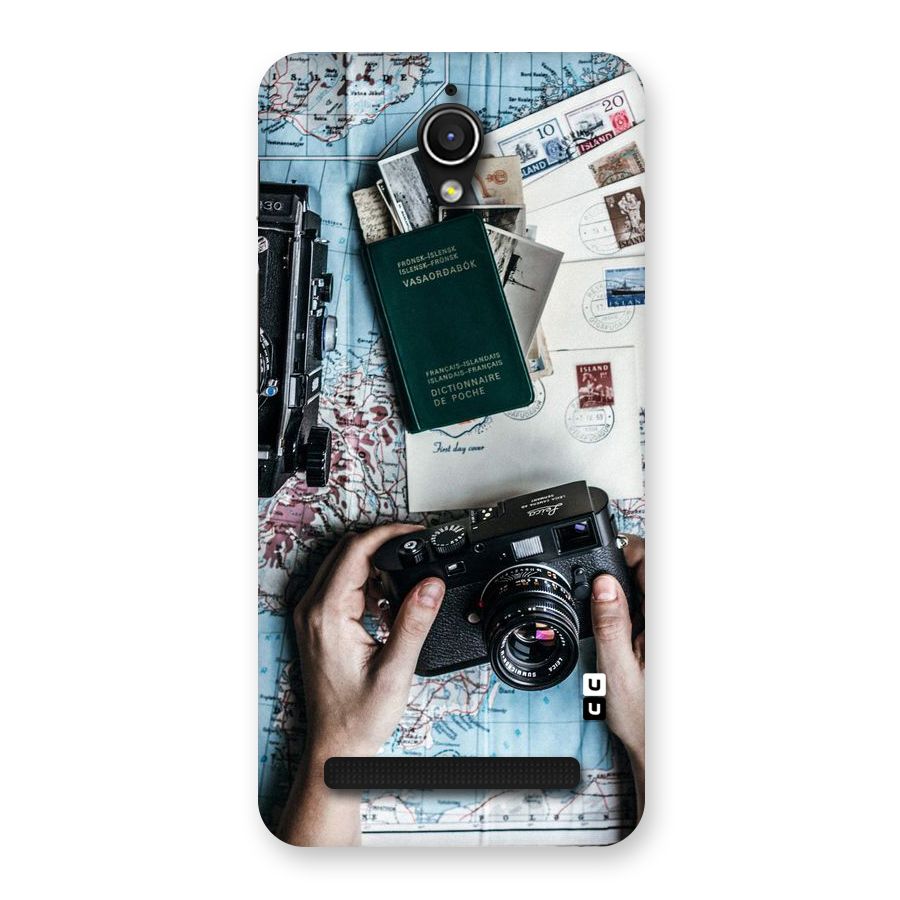 Camera and Postcards Back Case for Zenfone Go