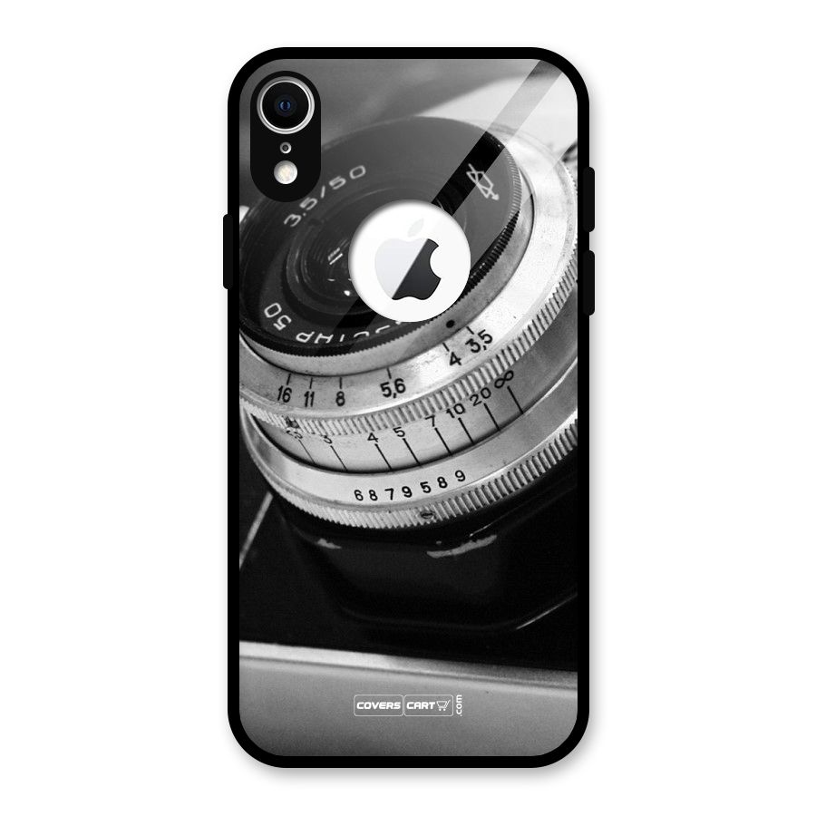 Camera Lens Glass Back Case for iPhone XR Logo Cut