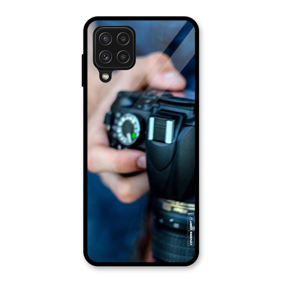 Camera Love Glass Back Case for Galaxy A22 4G