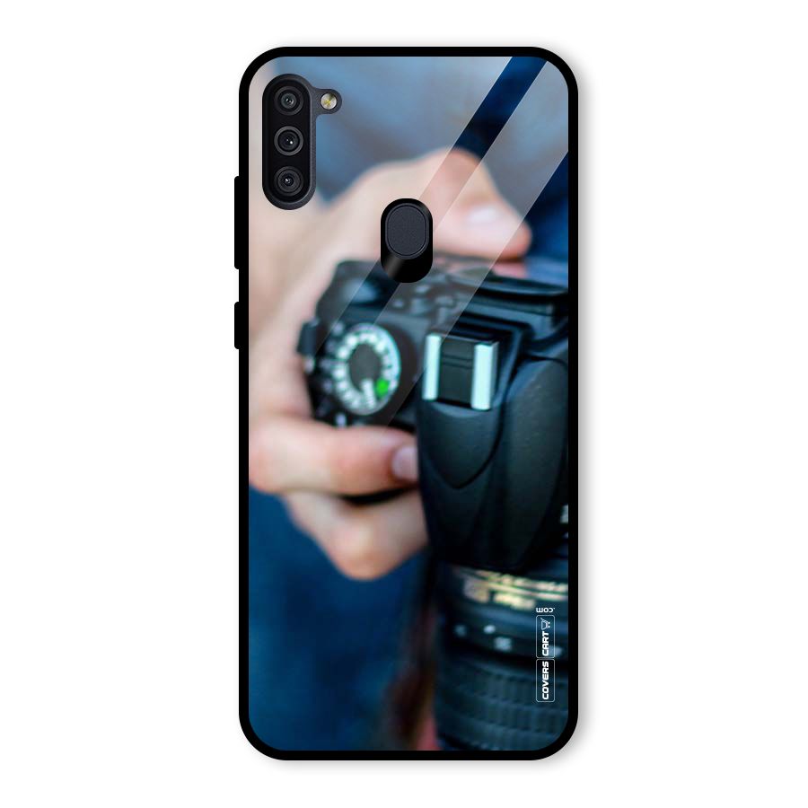 Camera Love Glass Back Case for Galaxy M11