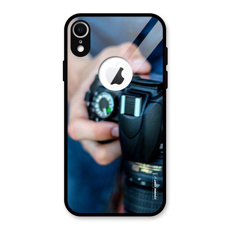Camera Love Glass Back Case for iPhone XR Logo Cut