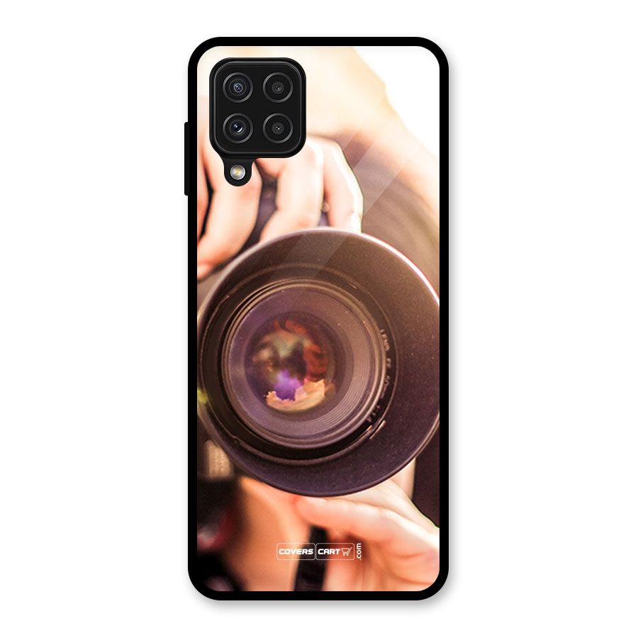 Camera Lovers Glass Back Case for Galaxy A22 4G