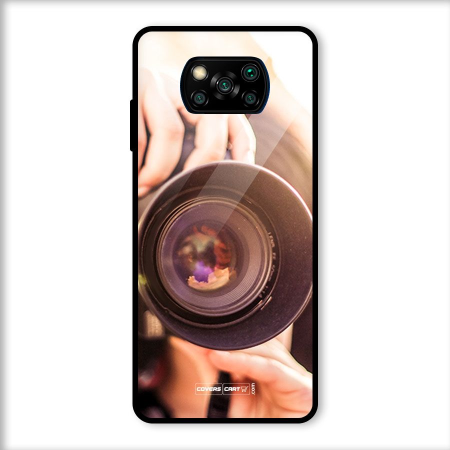 Camera Lovers Glass Back Case for Poco X3