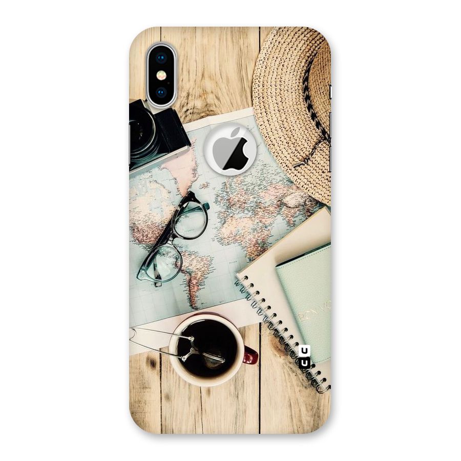 Camera Notebook Back Case for iPhone X Logo Cut