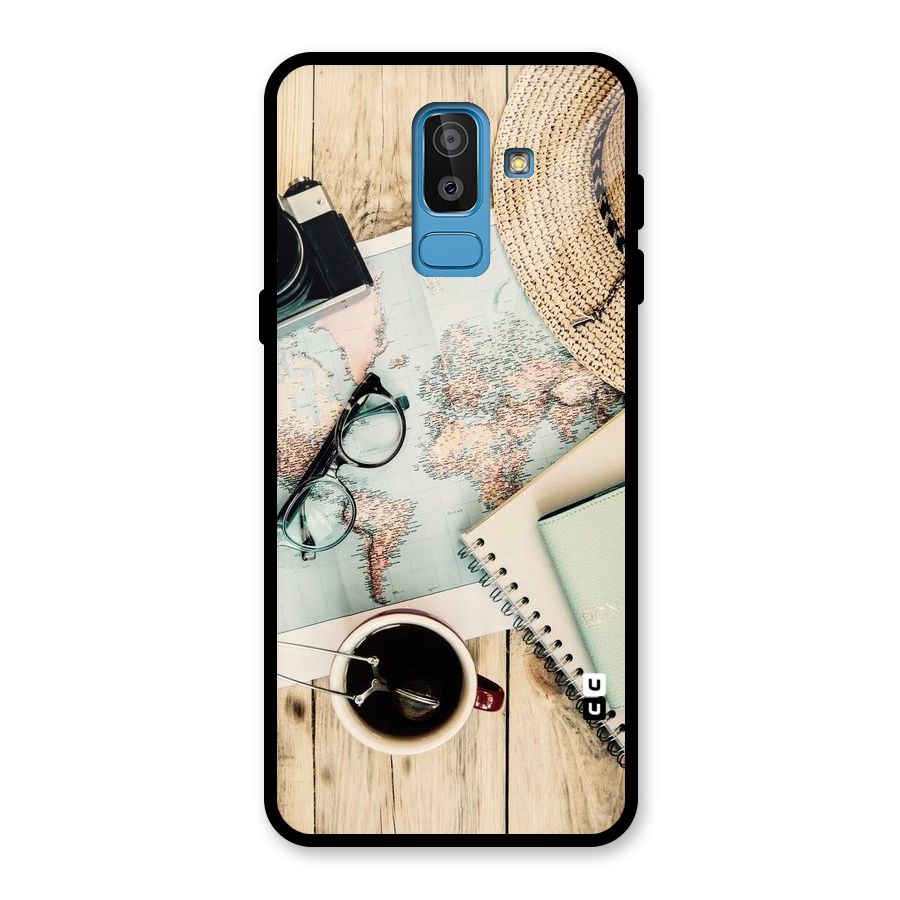 Camera Notebook Glass Back Case for Galaxy J8