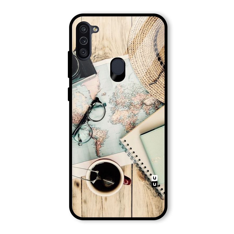 Camera Notebook Glass Back Case for Galaxy M11