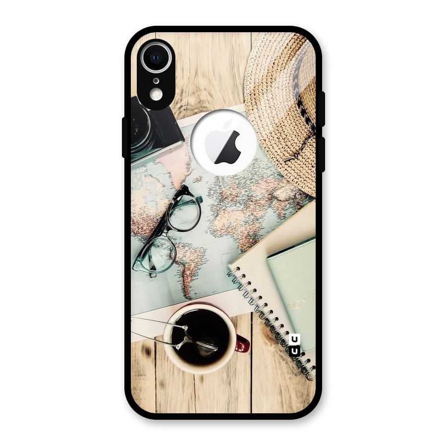 Camera Notebook Glass Back Case for iPhone XR Logo Cut