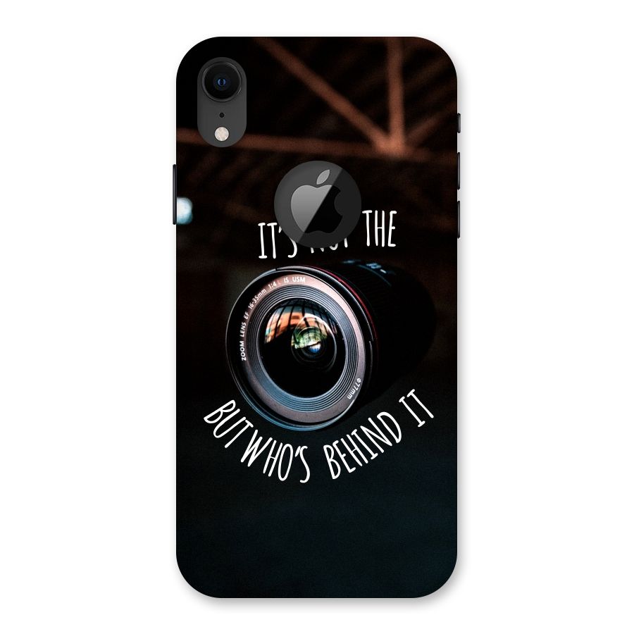 Camera Quote Back Case for iPhone XR Logo Cut