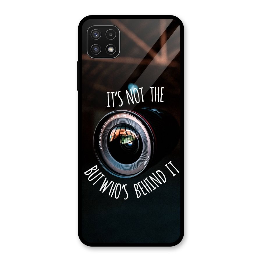 Camera Quote Glass Back Case for Galaxy A22 5G