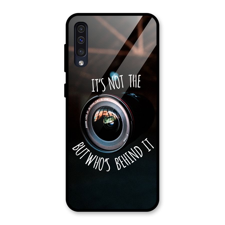 Camera Quote Glass Back Case for Galaxy A50
