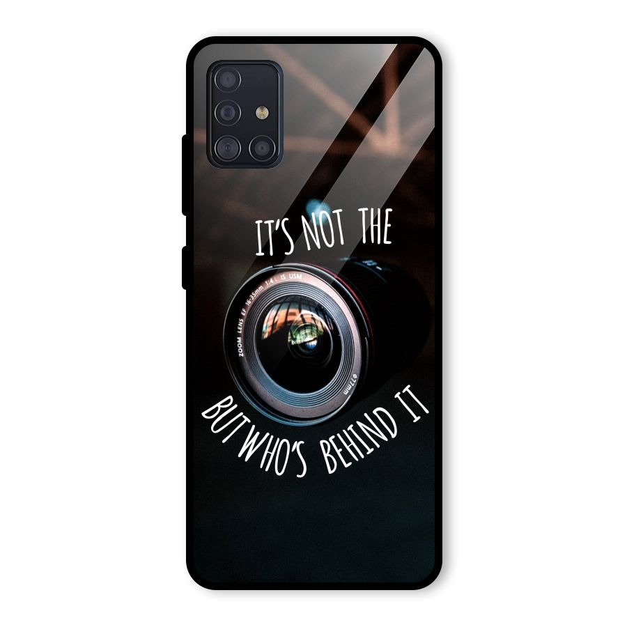 Camera Quote Glass Back Case for Galaxy A51