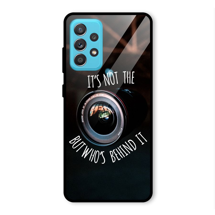 Camera Quote Glass Back Case for Galaxy A52