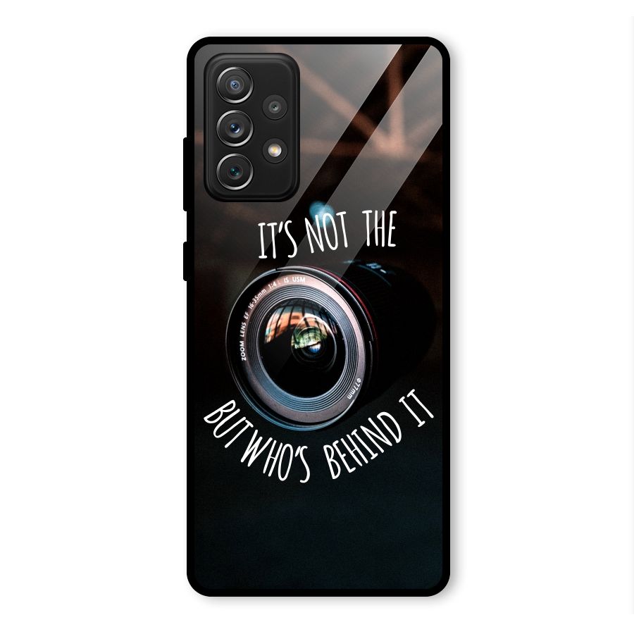 Camera Quote Glass Back Case for Galaxy A72