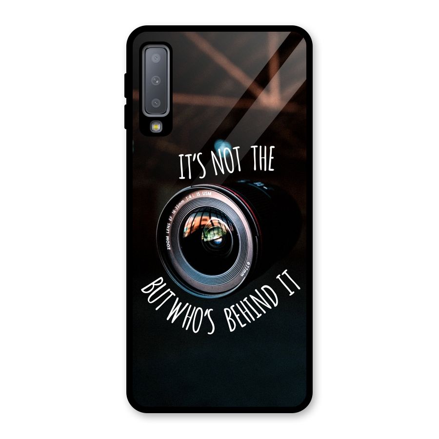 Camera Quote Glass Back Case for Galaxy A7 (2018)