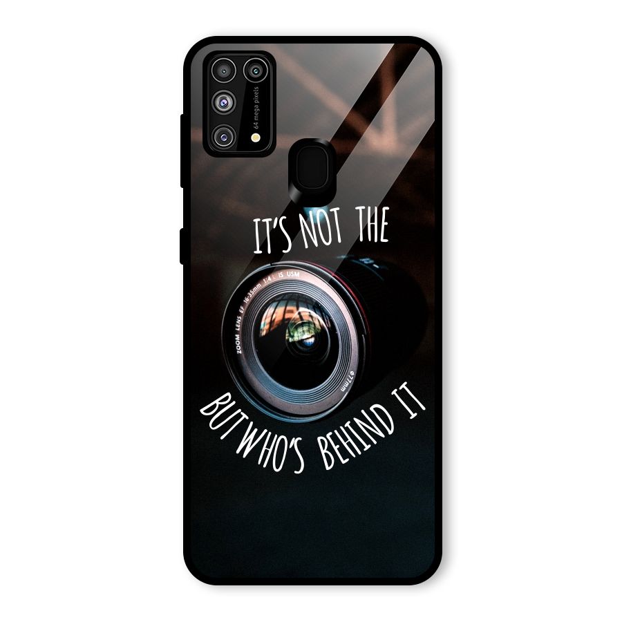 Camera Quote Glass Back Case for Galaxy F41