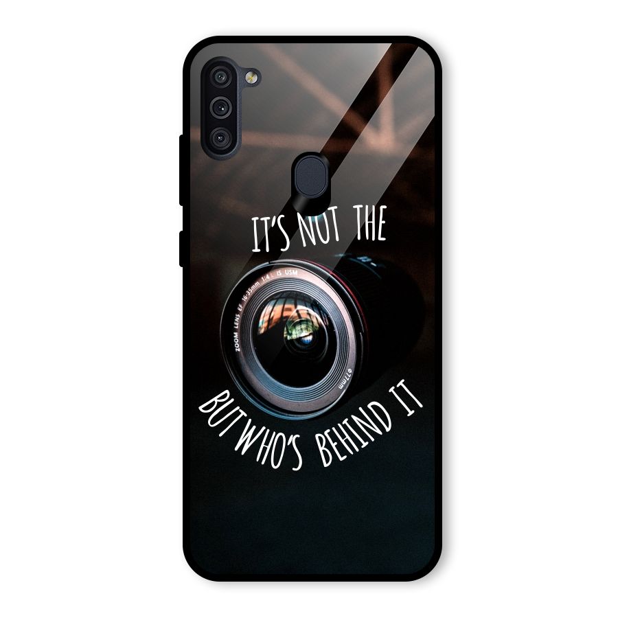 Camera Quote Glass Back Case for Galaxy M11