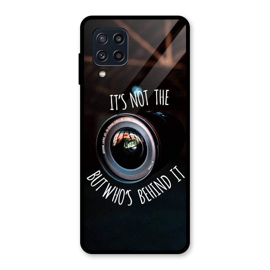 Camera Quote Glass Back Case for Galaxy M32