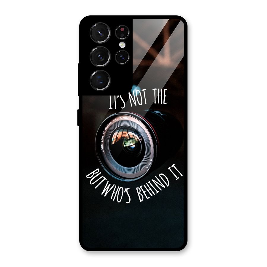 Camera Quote Glass Back Case for Galaxy S21 Ultra 5G