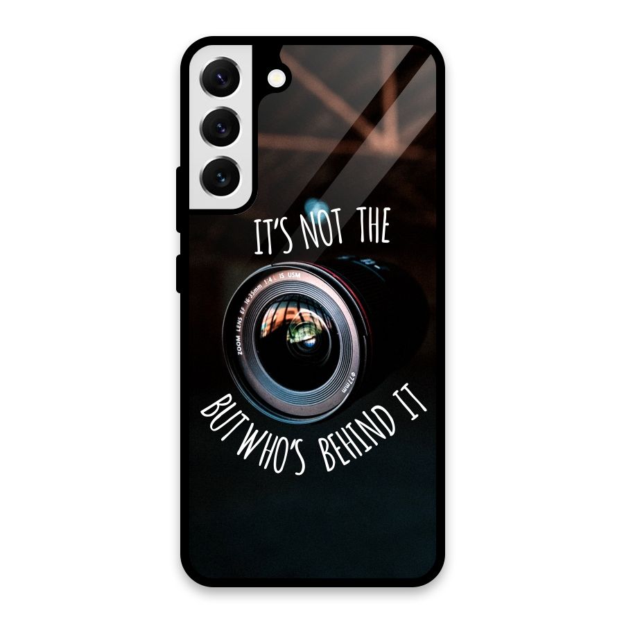 Camera Quote Glass Back Case for Galaxy S22 Plus 5G