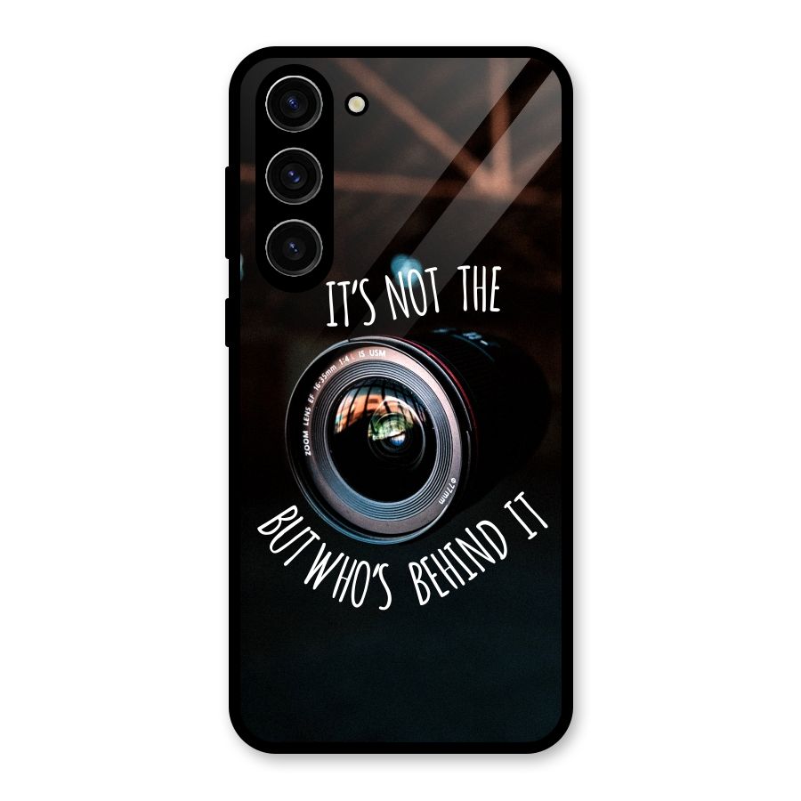 Camera Quote Glass Back Case for Galaxy S23 Plus