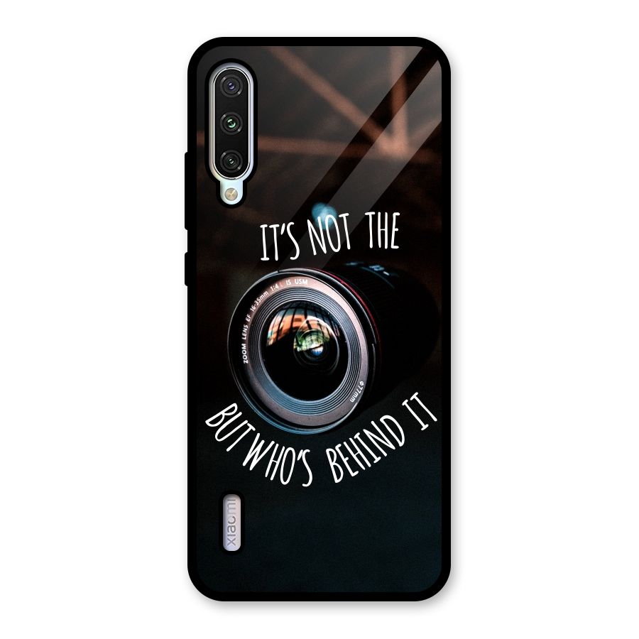 Camera Quote Glass Back Case for Mi A3