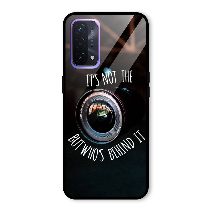 Camera Quote Glass Back Case for Oppo A74 5G