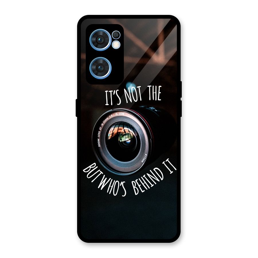Camera Quote Glass Back Case for Oppo Reno7 5G