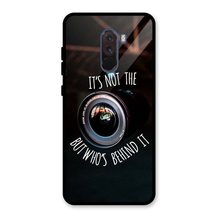 Camera Quote Glass Back Case for Poco F1