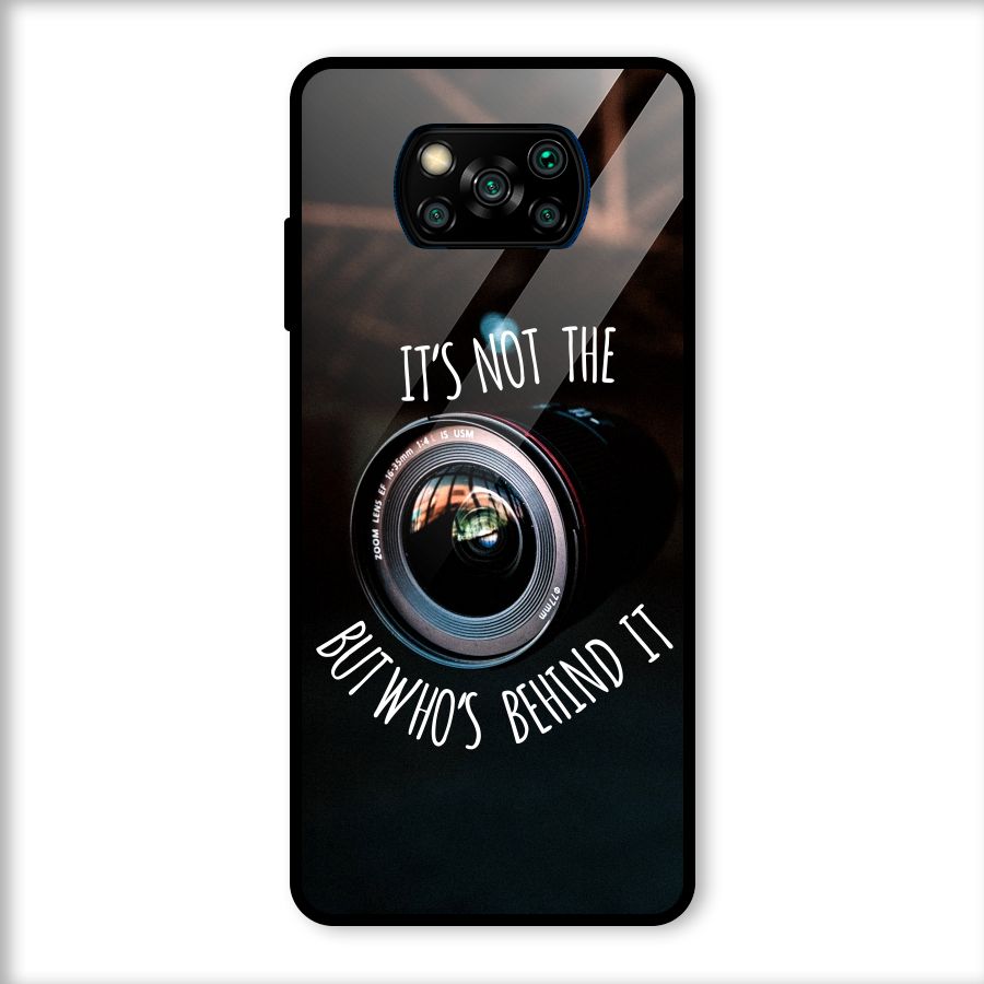 Camera Quote Glass Back Case for Poco X3