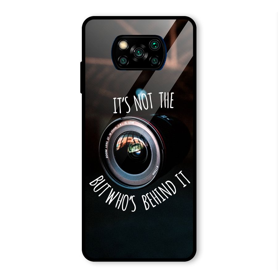 Camera Quote Glass Back Case for Poco X3 Pro