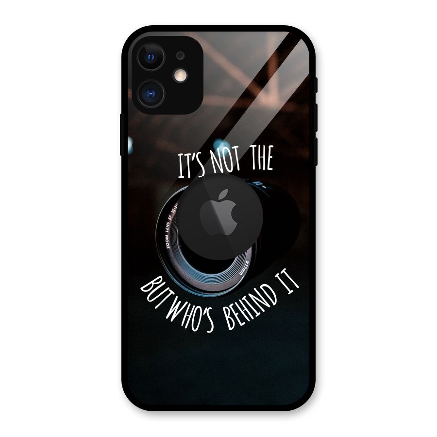 Camera Quote Glass Back Case for iPhone 11 Logo Cut