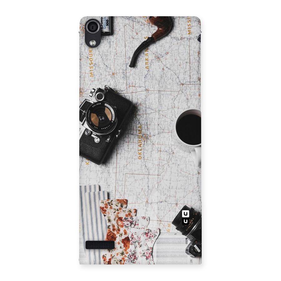 Camera Smoky Pipe Back Case for Ascend P6