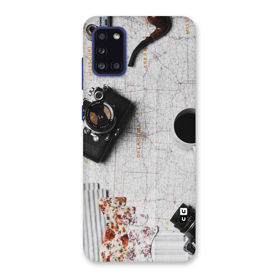 Camera Smoky Pipe Back Case for Galaxy A31