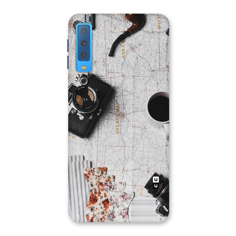 Camera Smoky Pipe Back Case for Galaxy A7 (2018)