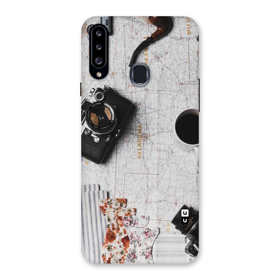 Camera Smoky Pipe Back Case for Samsung Galaxy A20s