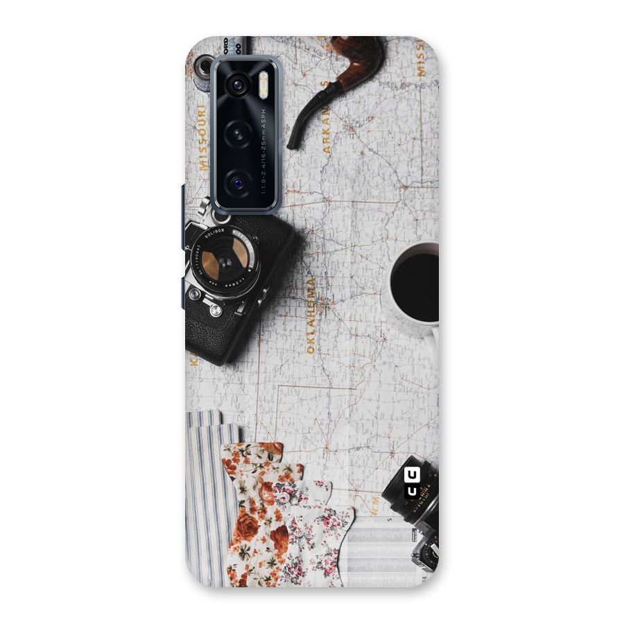 Camera Smoky Pipe Back Case for Vivo V20 SE