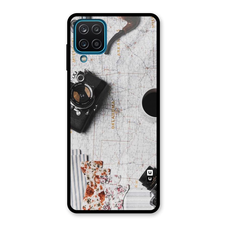 Camera Smoky Pipe Glass Back Case for Galaxy A12