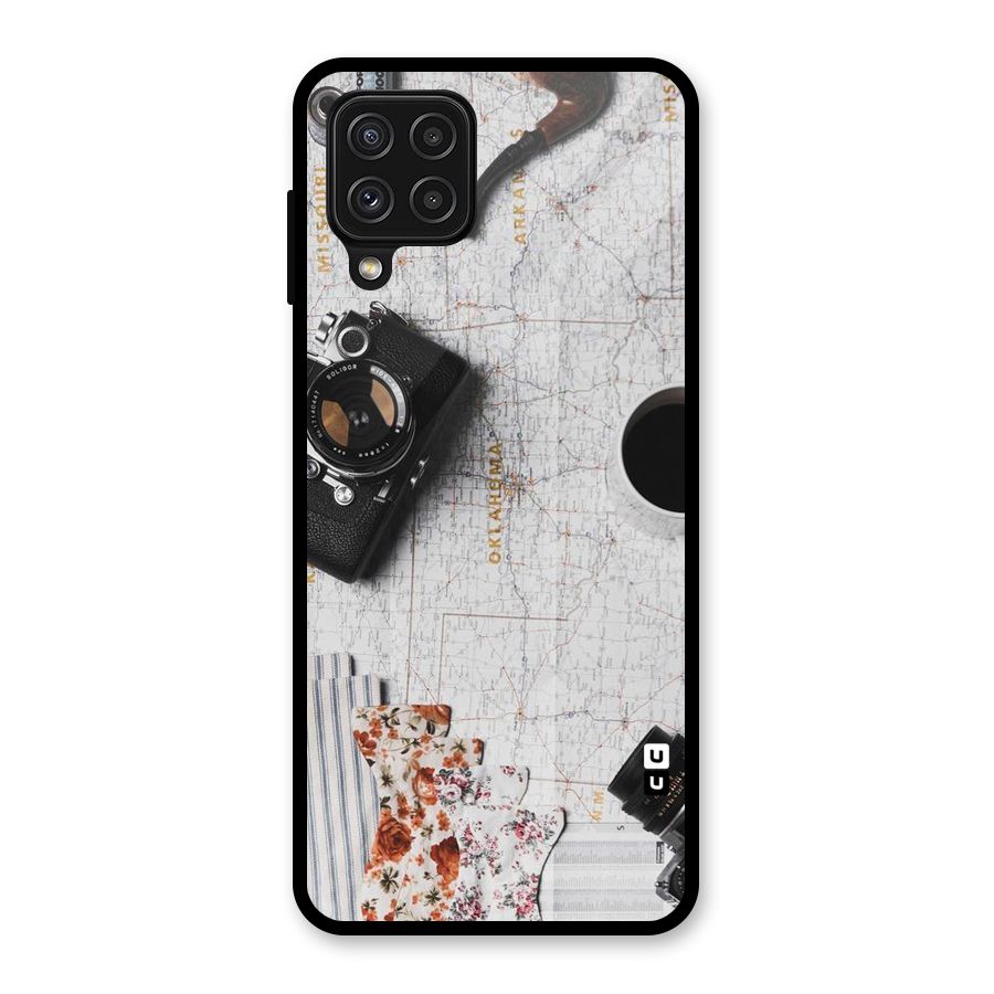 Camera Smoky Pipe Glass Back Case for Galaxy A22 4G
